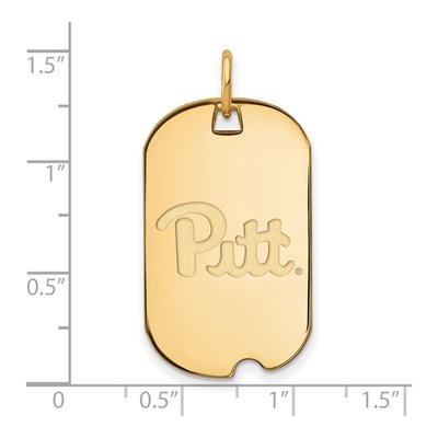 University of Pittsburgh 10K Yellow Gold Panthers Small Dog Tag Pendant – view 2