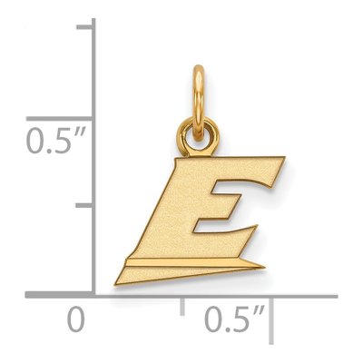 Eastern Kentucky University 10K Yellow Gold Extra Small Letter E Pendant – view 2