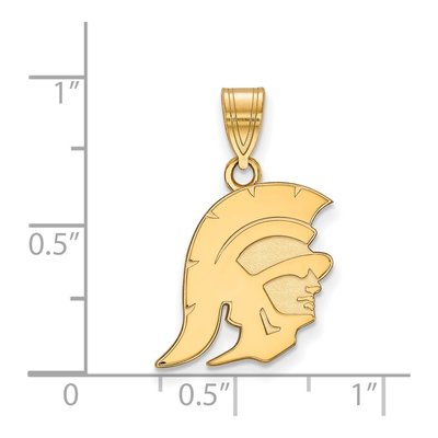 University of Southern California 10K Yellow Gold Trojan Medium Pendant – view 2