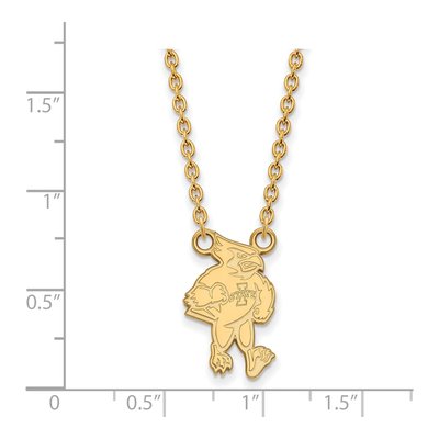 Iowa State University 10K Yellow Gold Large Cardinal Pendant Necklace – view 2