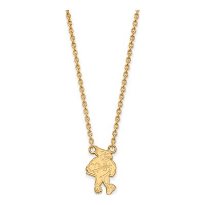Iowa State University 10K Yellow Gold Large Cardinal Pendant Necklace