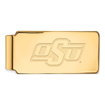 10K Yellow Gold Logoart Oklahoma State University O-S-U Money Clip