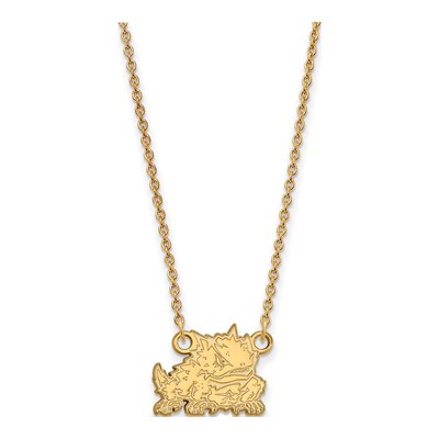 Texas Christian University 10K Yellow Gold Small TCU Horned Frog Necklace