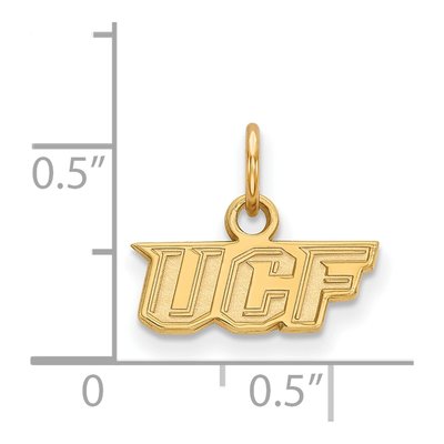 University of Central Florida 10K Yellow Gold U-C-F Extra Small Pendant – view 2