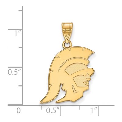 University of Southern California 10K Yellow Gold Trojan Large Pendant – view 2