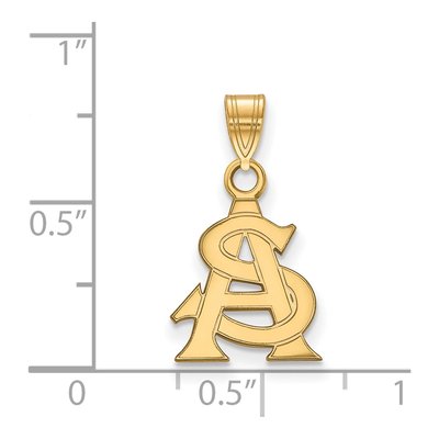 Arizona State University 10K Yellow Gold Small Pendant – view 2