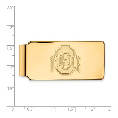 10K Yellow Gold Logoart The Ohio State University Money Clip – view 2