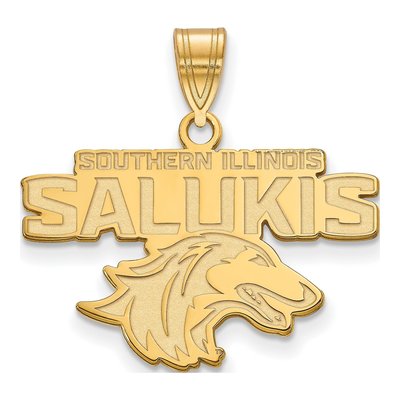 Southern Illinois University 10K Yellow Gold SIU Salukis Medium Pendant