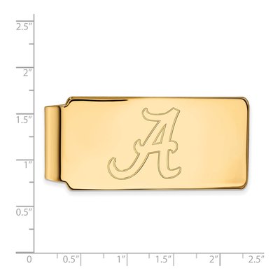 10K Yellow Gold Logoart University Of Alabama Money Clip – view 2