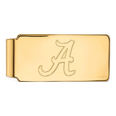 10K Yellow Gold Logoart University Of Alabama Money Clip