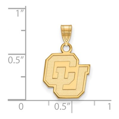 University of Colorado 10K Yellow Gold C-U Small Pendant – view 2