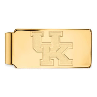 10K Yellow Gold Logoart University Of Kentucky U-K Money Clip