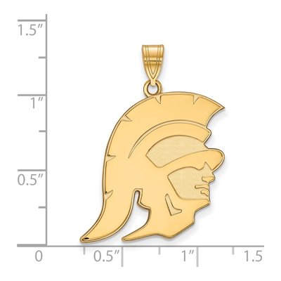 University of Southern California 10K Yellow Gold Extra Large USC Trojans XL Pendant – view 2