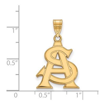 Arizona State University 10K Yellow Gold Large Pendant – view 2