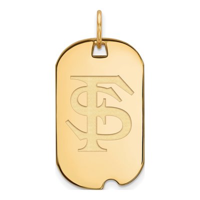 Florida State University 10K Yellow Gold Small Dog Tag Pendant