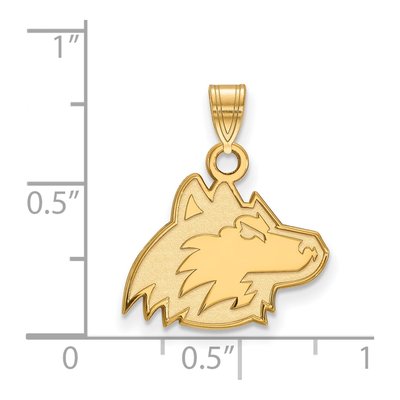 Northern Illinois University 10K Yellow Gold Huskie Small Pendant – view 2