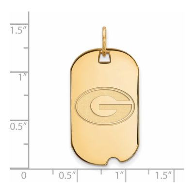 University of Georgia 10K Yellow Gold Small Dog Tag Letter G Pendant – view 2