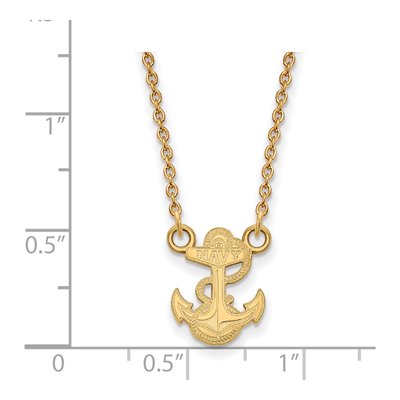 United States Naval Academy 10K Yellow Gold Us Anchor Small Necklace – view 2