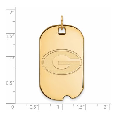 University of Georgia 10K Yellow Gold Large Dog Tag Letter G Pendant – view 2