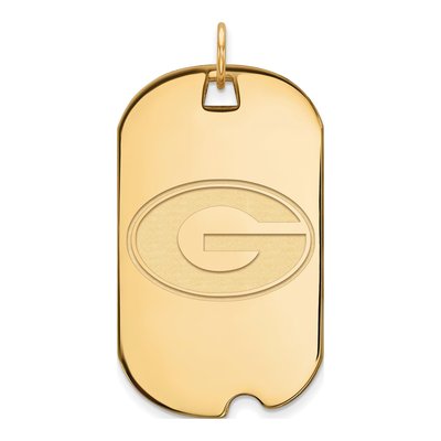 University of Georgia 10K Yellow Gold Large Dog Tag Letter G Pendant