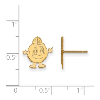 Syracuse University 10K Yellow Gold Mascot Stud Earrings – view 2