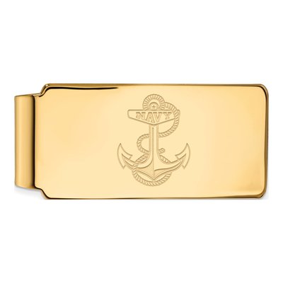 10K Yellow Gold Logoart Us Naval Academy Anchor Money Clip