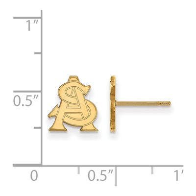 Arizona State University 10K Yellow Gold Stud Earrings – view 2