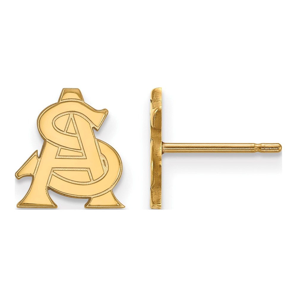 Arizona State University 10K Yellow Gold Stud Earrings