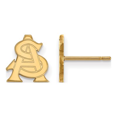 Arizona State University 10K Yellow Gold Stud Earrings