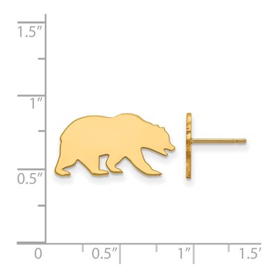 University of California Berkeley 10K Yellow Gold UC Bear Stud Earrings – view 2