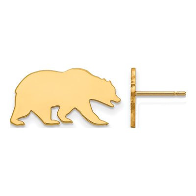 University of California Berkeley 10K Yellow Gold UC Bear Stud Earrings