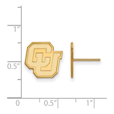 University of Colorado 10K Yellow Gold Stud Earrings – view 2