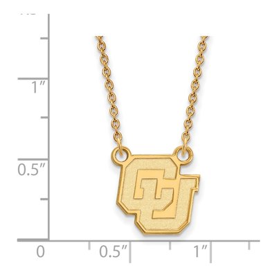 University of Colorado 10K Yellow Gold C-U Small Necklace – view 2