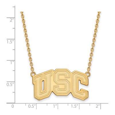 University of Southern California 10K Yellow Gold USC Trojans Large Pendant Necklace – view 2