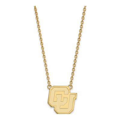 University of Colorado 10K Yellow Gold C-U Large Necklace