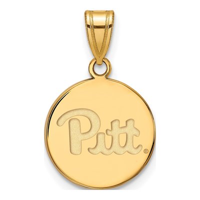 University of Pittsburgh 10K Yellow Gold Medium Disc Pendant