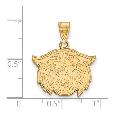 Villanova University 10K Yellow Gold Wildcat Medium Pendant – view 2