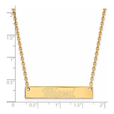 Miami University 10K Yellow Gold Ohio Small Bar Necklace – view 2