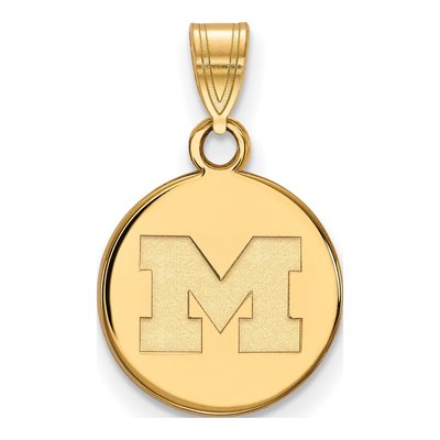 University of Michigan 10K Yellow Gold Small Letter M Pendant