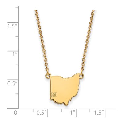 Miami University 10K Yellow Gold Ohio Pendant Necklace – view 2