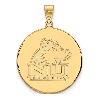 Northern Illinois University 10K Yellow Gold NIU Huskies Extra Large Disc Pendant