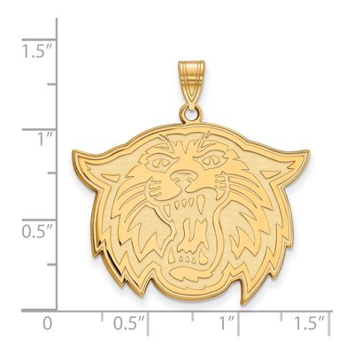 Villanova University 10K Yellow Gold Wildcats Extra Large Pendant – view 2
