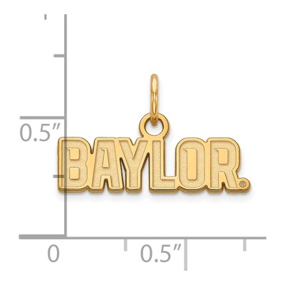 Baylor University 10K Yellow Gold Extra Small Pendant – view 3