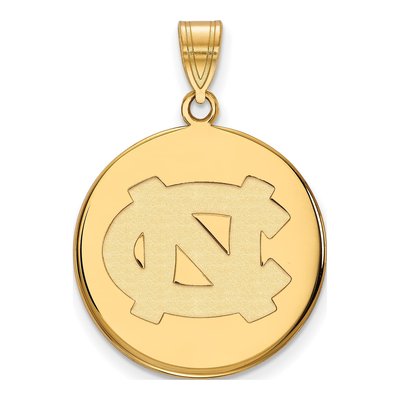 University of North Carolina 10K Yellow Gold N-C Large Disc Pendant