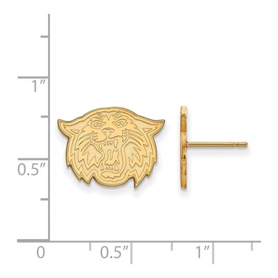 Villanova University 10K Yellow Gold Wildcat Stud Earrings – view 2