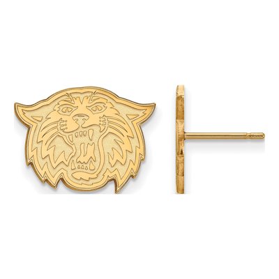 Villanova University 10K Yellow Gold Wildcat Stud Earrings