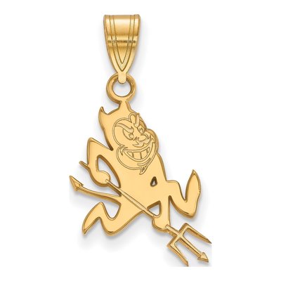 Arizona State University 10K Yellow Gold Medium Sun Devil Pendant