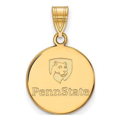 Pennsylvania State University 10K Yellow Gold Medium Penn Disc Pendant