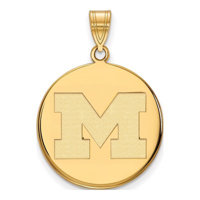 University of Michigan 10K Yellow Gold Large Letter M Pendant