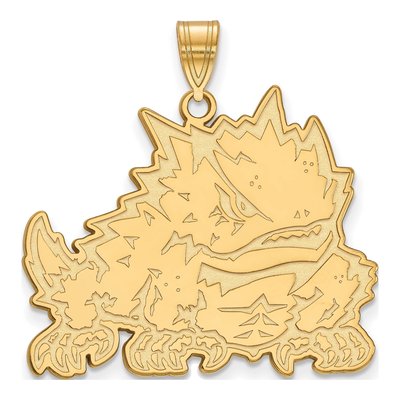 Texas Christian University 10K Yellow Gold Horned Frog Extra Large Pendant